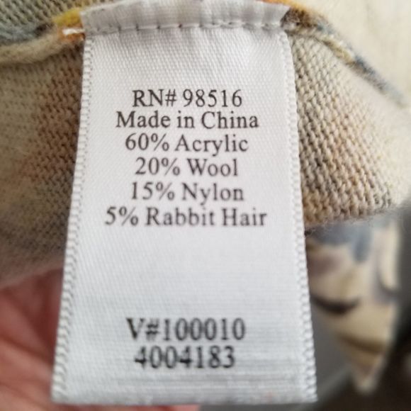 Coldwater Creek Paisley Floral Print Wool Blend Cardigan Size 6-8 - Picture 5 of 6